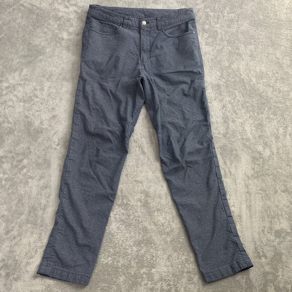 Lululemon ABC Pants Men 31x29” Slim Fit Trouser Tech Canvas Heathered Blue *FLAW - Picture 5 of 16